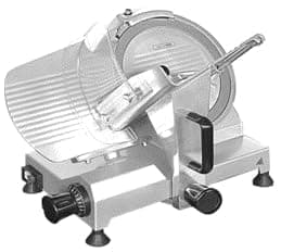 METRO PROFESSIONAL Trancheuse GFS3022 Aluminium 22 cm 120 W | Épaisseur 0-12 mm, Lame Inox SS420, Affûteur Intégré, Étanche IPX5, Usage Professionnel