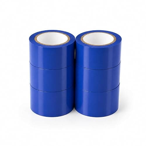 FRENAL Ruban Adhésif Marquage au Sol Bleu PVC 50 mm x 33 m, Lot de 6 | Ruban bleu pour marquage au sol technique et maintenance. Identification claire des zones et équipements industriels