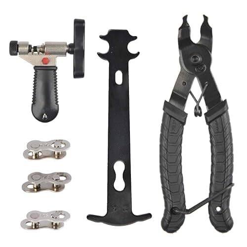 Kit d'outils de Réparation de Chaîne de Vélo Professionnel 9 en 1 - Outil de Chaîne de Vélo avec Pinces à Maillons