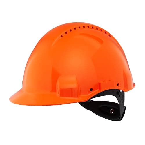 3M Casque de sécurité 3M G3000 orange, ventilé, avec harnais à crémaillère et basane synthétique