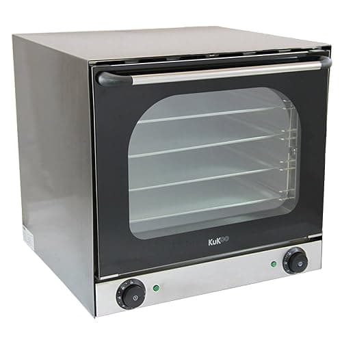 Four à Convection Electrique en Acier Inoxydable avec 4 Plaques de Cuisson, Four Professionnel à Double Ventilation