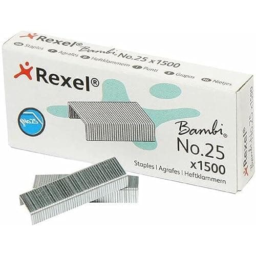 Rexel Lot de 1500 agrafes N° 25 4 mm Capacité 10 feuilles