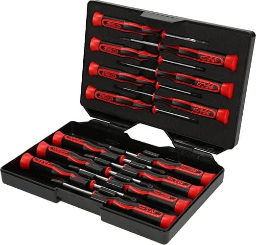 KS Tools 500.7170 Coffret de 14 tournevis électroniques Fente | Coffret de 14 tournevis électroniques Fente, PHILLIPS® et TORX®, outillage professionnel, chrome vanadium
