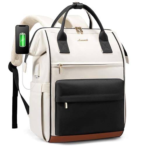 LOVEVOOK Sac a Dos Femme, 15.6 Pouces Sac à Dos Ordinateur Portable Voyage, Sac Travail Antivol pour Ordi Pc Etanche, Travel Backpack Pakkable pour Voyage Loisir Travail Affaire École College Noir