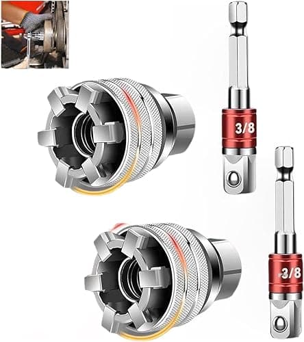 ZPECIAL-Clé à douille universelle multifonction - Outil de maintenance universel, manchon de clé à douille à entraînement réglable, for outil de réparation professionnel métrique 3/8"(2pcs)