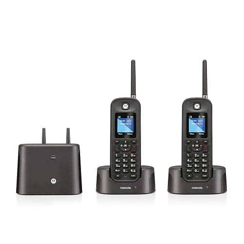 Motorola Voice O202 Pack de téléphones sans fil professionnels longue portée jusqu'à 1 km, IP67 résistant à l'eau et à la poussière, usage industriel, mains libres, charge inductive