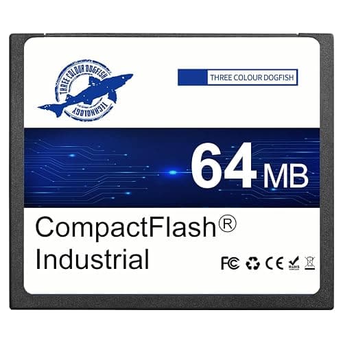Dogfish Carte Mémoire Compact Flash 64Mo Carte CF Type I FAT16 | pour Équipement Industriel et Appareil Photo Numérique Ancien Modèle