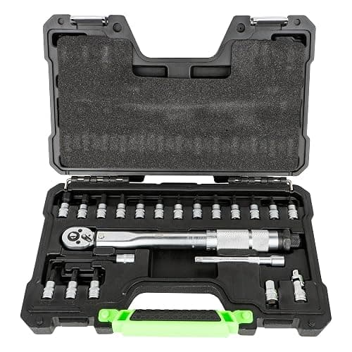 JBM 54269 Jeu de 21 pièces avec clé dynamométrique 1/4" Finition zinguée