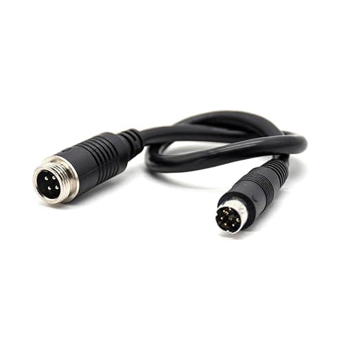 Elecbee Connecteur Électrique MINI DIN 6 Broches vers GX12 4 Broches Droit Mâle Câble D'injection,Câble D'extension DIN 6 Broches Mâle vers Mâle 22 AWG PVC 300 mm pour Appareils Audio Numériques