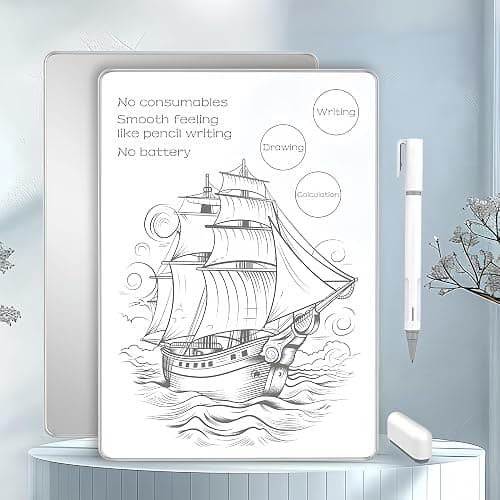 Tableau blanc magnétique, tableau blanc portable A5, tableau réutilisable, aucun consommable nécessaire pour le bureau, la famille, l'école - 1 marqueur et une gomme inclus